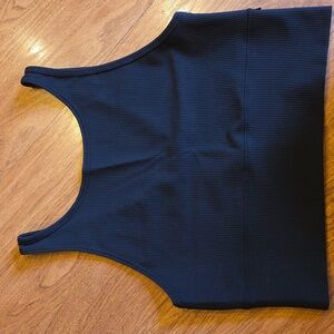 Lululemon Power Pivot Rib Crop Tank in Black SIZE 12